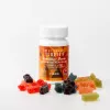 West Coast Teddies Sunshine Bears THC gummies bottle with colorful assorted flavors.