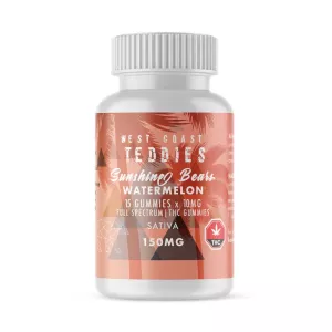 Watermelon Sunshine Vegan THC Gummy Bears – Sativa 10mg x 15pcs (150mg) – KANDY KANDY