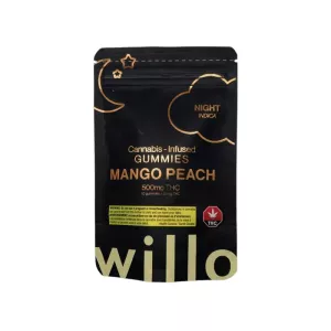 Mango Peach Indica THC Gummies 50mg x 10pcs (500mg) – Willo