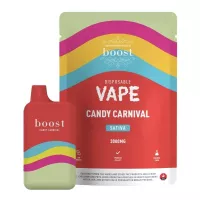 Boost Candy Carnival Sativa THC Vape Pen 3g with cotton candy flavors and energizing effects