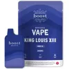 Boost King Louis XIII Indica disposable vape pen, 3000mg, with premium quality packaging.