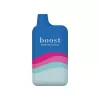 Modern blue container with Boost Bubble Skittles Ice text, vibrant colorful wave design.