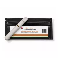 CBD THC strawberry vape pen 1:1 ratio by NOW+THEN