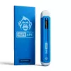 Blue vape device and matching packaging with a gorilla logo.