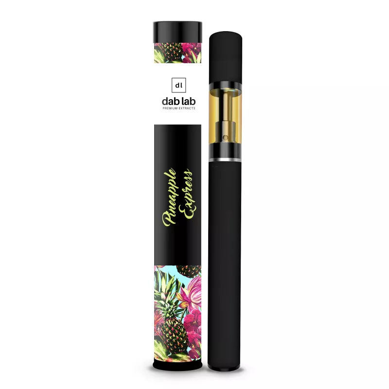 Dab Lab Pineapple Express Vape Pen in tropical packaging