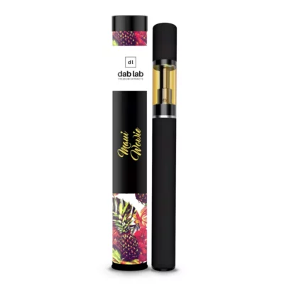 Maui Wowie Vape Pen by Dab Lab with Premium THC Extract and Tropical Design.