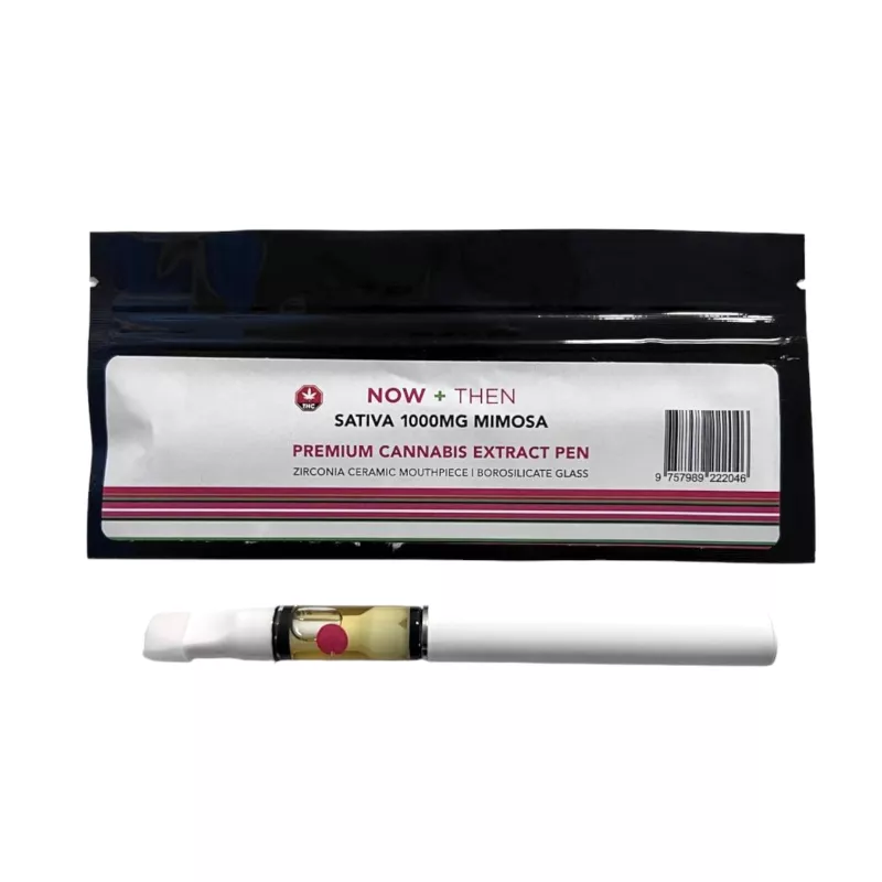 Now + Then Mimosa Sativa 1000mg Premium Cannabis Vape Pen with Ceramic Mouthpiece