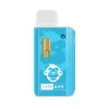 Sky blue vape device with playful ape illustration and branding.
