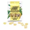 CBD-infused vegan lemonade gummies, gluten and THC-free, 10mg each, 100mg total.