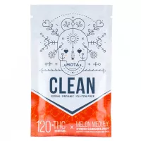 MOTA watermelon hybrid gummies with 120mg THC and 30mg CBD in clean vegan formula for balanced ratio effects