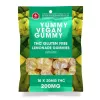 Lemonade-flavored THC vegan gummies, 200mg, gluten-free and GMO-free, green packaging.