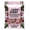 Yummy Vegan CBD Gummies: Sour, Gluten-Free, THC-Free, GMO-Free, 20mg each, Floral Packaging.