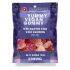 Yummy Vegan THC Wine Gummies package with dosage and gluten-free details.
