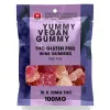 Yummy Vegan Gummy THC-infused gluten-free wine gummies, GMO-free, 10mg THC, 100mg total.