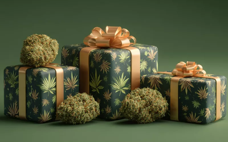 Cannabis holiday gift boxes