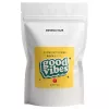 White pouch with yellow label, text good vibes, and amnesia haze.