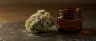 Dense atomic weed strain bud close-up