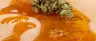 Close-up of cannabis wax budder on a dab tool
