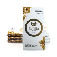 Opulence sativa shatter bar milk chocolate 250mg THC