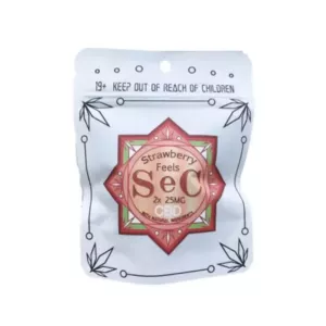 Strawberry CBD Gummies 25mg x 2pcs (50mg) – SeC