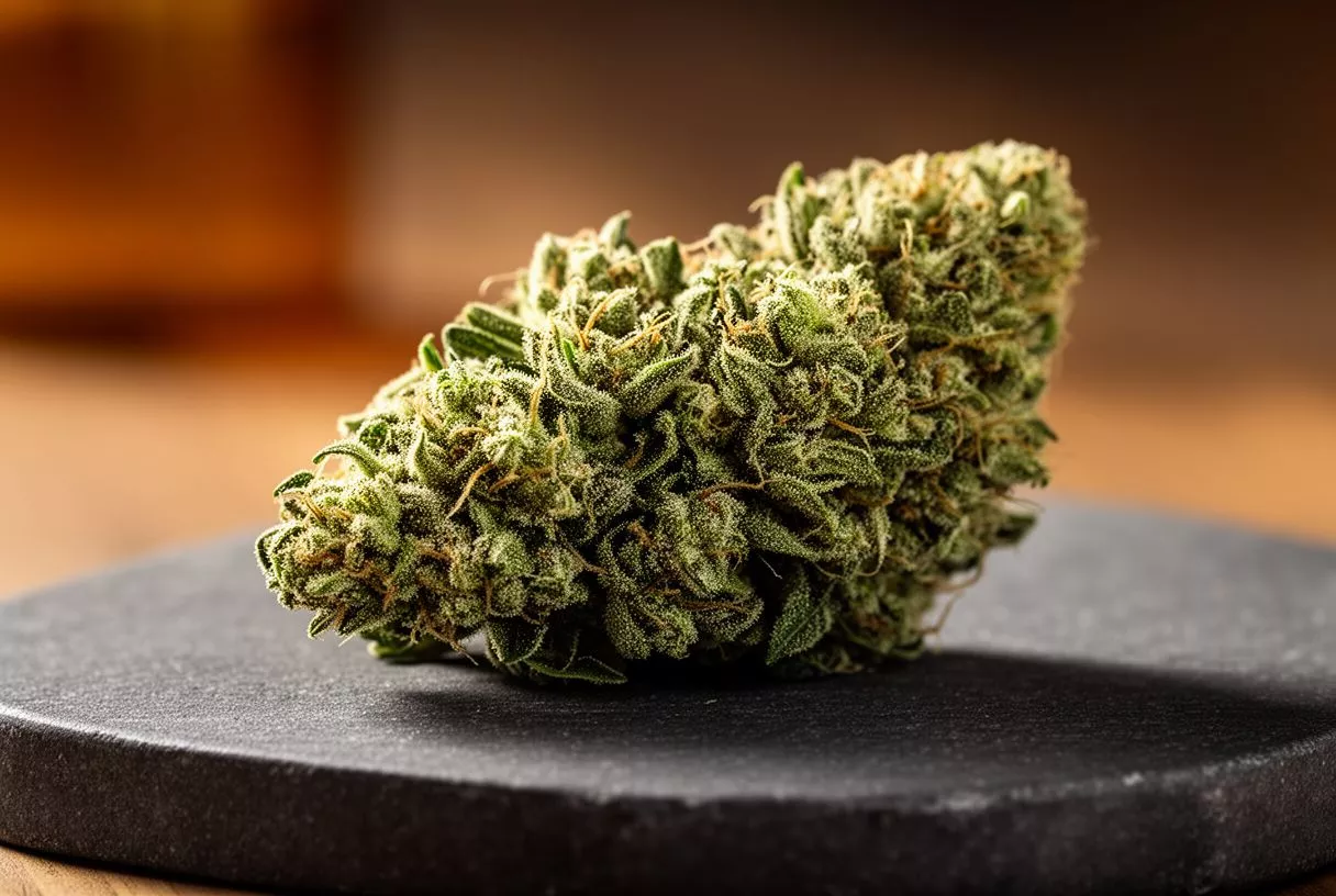 1024 weed strain buds displayed for review