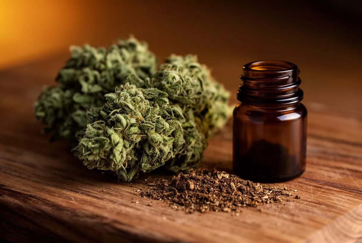 Armagnac weed strain dense bud closeup